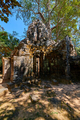 Ta Som temple Khmer temple at Angkor Thom is popular tourist attraction, Angkor Wat Archaeological Park in Siem Reap, Cambodia UNESCO World Heritage Site