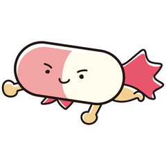 シンプルでかわいい薬のキャラクター