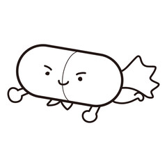 シンプルでかわいい薬のキャラクター