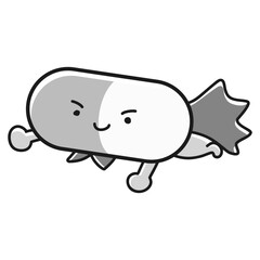 シンプルでかわいい薬のキャラクター