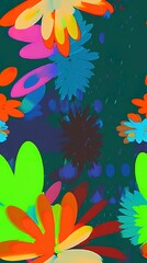 Fototapeta na wymiar seamless abstract textiles material texture illustration digital art tileable repeating pattern wallpaper90's acid wash retro colorful background artwork generative ai 