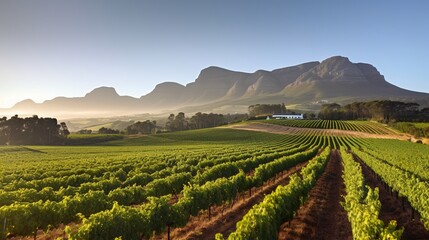 Naklejka premium Vineyard Tour in Cape Town