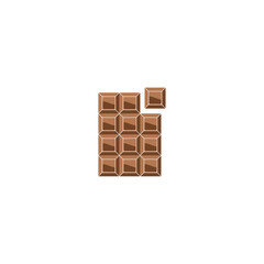 delicious chocolate bar design vector