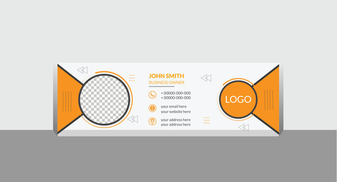 Vector corporate modern and professional email signature for business and corporate company.