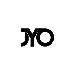 Fototapeta premium jyo typography letter monogram logo design