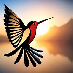 Obraz premium logo of a hummingbird