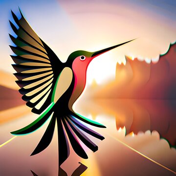 logo of a hummingbird