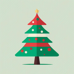 Vector Christmas tree made from paper