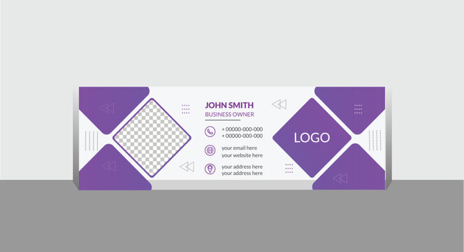 Corporate Email signature template cover with a creative modern layout.
