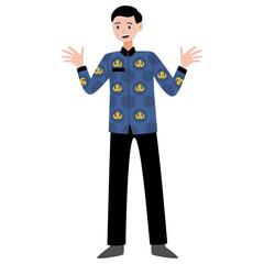 man in indonesian civil servant uniform