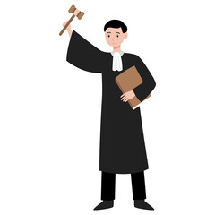 judge cartoon character illustration
