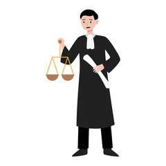 judge cartoon character illustration