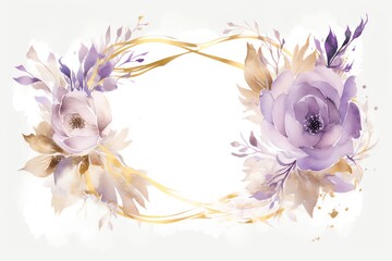 abstract floral frame on white
