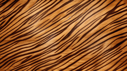 Exotic Zebrawood Texture Wood Background - generative ai