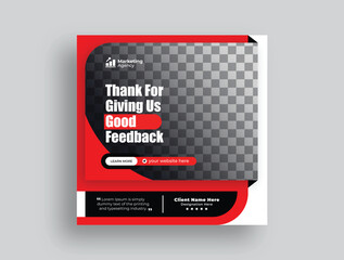 Testimonials of clients and customer feedback suitable for covers, web banners, and social media post templates with color variations