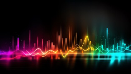 wave sound lights background