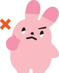 ネガティブなウサギ_断る