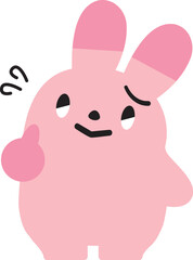 ネガティブなウサギ_困った_汗