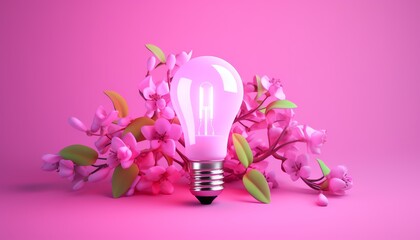 bulb with pink flowers