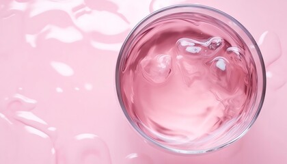 glass of pink water