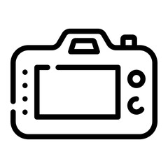 back camera line icon