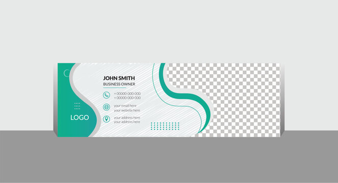 Creative email signature design for modern company.