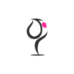 yoga logo template. Icon Illustration Brand Identity. Isolated and flat illustration. Vector graphic