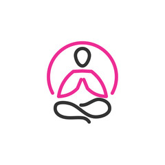 yoga logo template. Icon Illustration Brand Identity. Isolated and flat illustration. Vector graphic