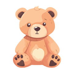 Cute teddy bear toy sitting