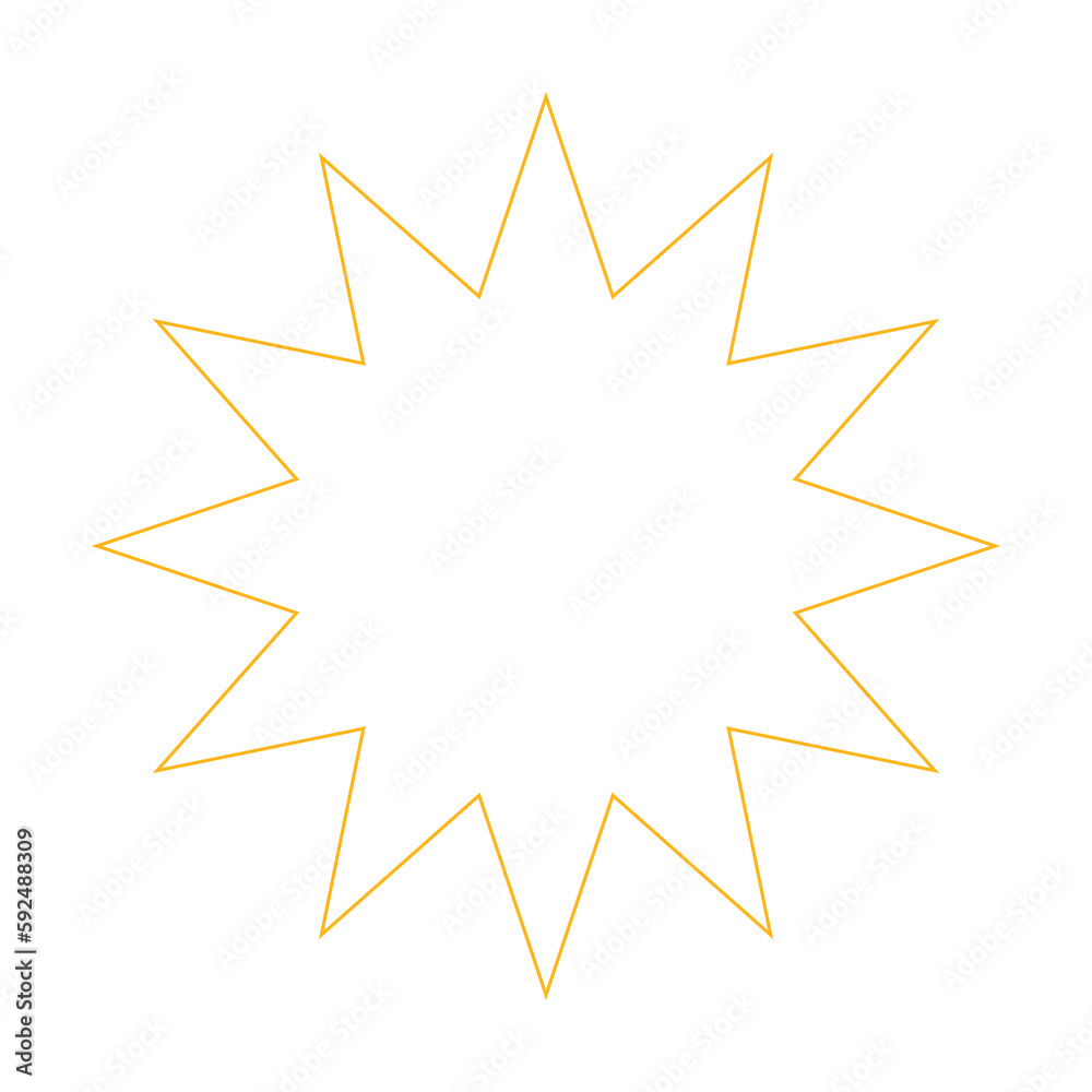 Aufkleber star shape design element