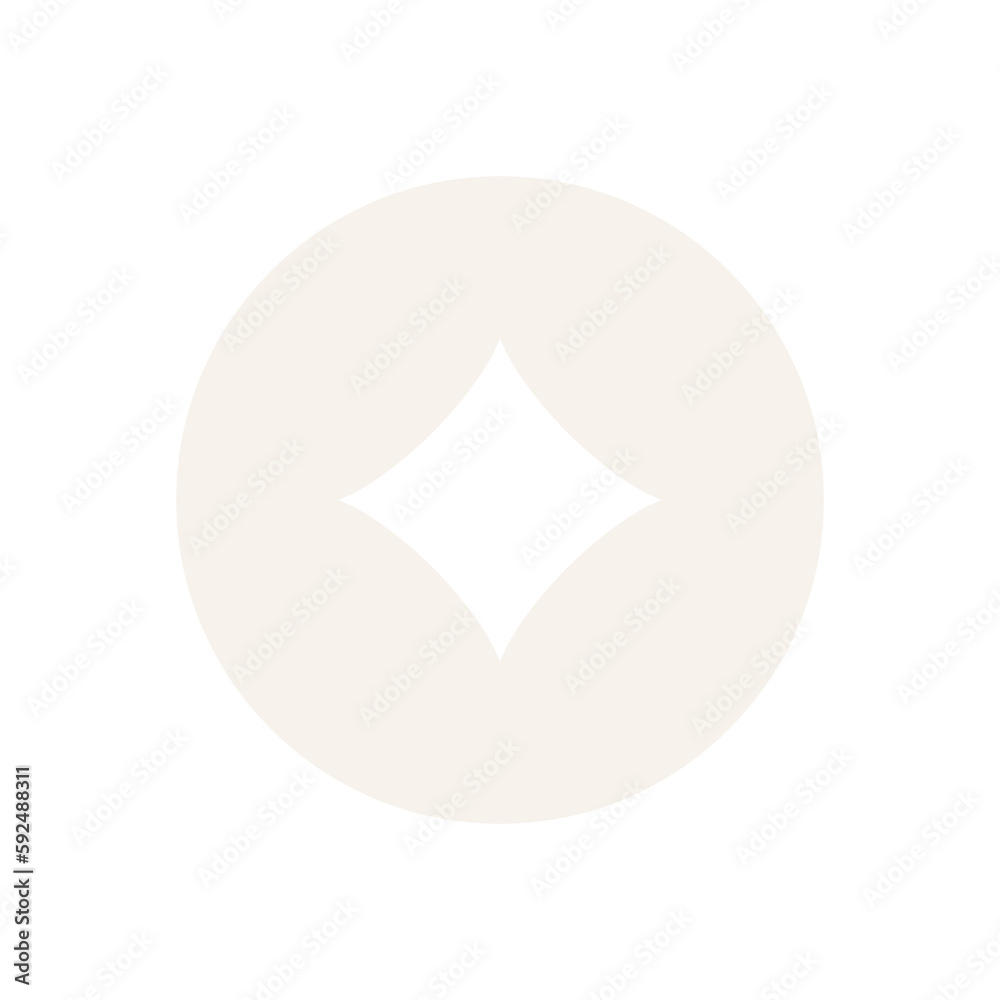 Aufkleber round star shape design element