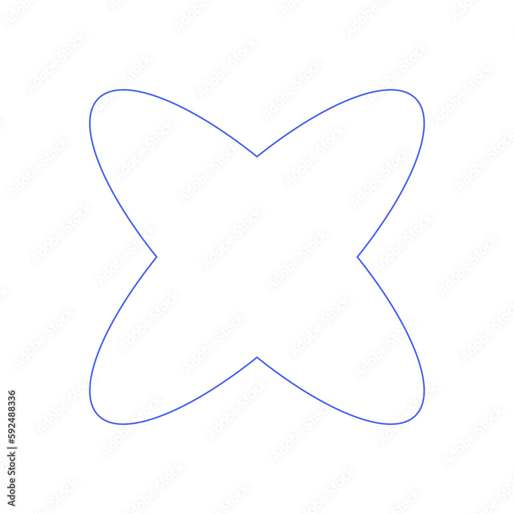 Aufkleber retro futuristic shape design element