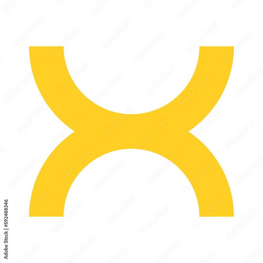 Aufkleber futuristic shape design element