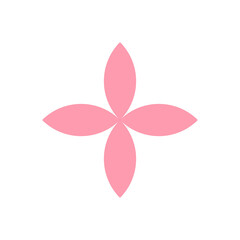 simple pink flower element