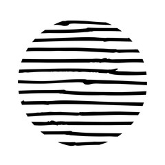 abstract line art pattern in round shape element © berkahjayamaterial