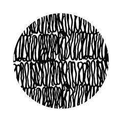 abstract round scribble element
