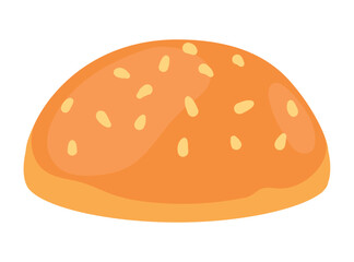 Organic meal illustration with fresh bread