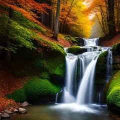 Fototapeta premium forest with mountains
