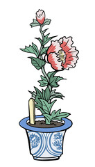 ケシの花の花瓶