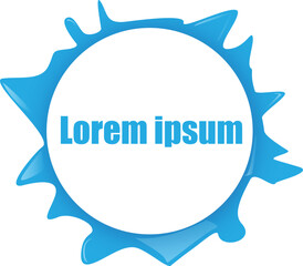 logo there is text in site and there is water around text is circle