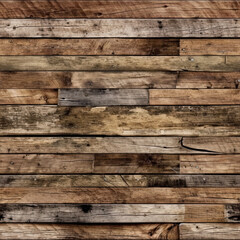 Seamless Wood Pattern, Boards, Rustic, Vintage. Pattern Fits Together Seamlessly. Generative AI