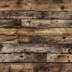 Seamless Wood Pattern, Boards, Rustic, Vintage. Pattern Fits Together Seamlessly. Generative AI