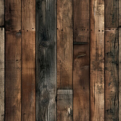 Naklejka premium Seamless Wood Pattern, Boards, Rustic, Vintage. Pattern Fits Together Seamlessly. Generative AI