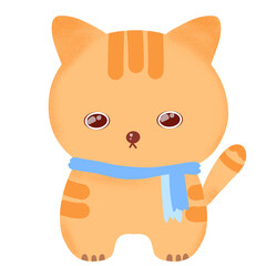 Orange cat with stripes