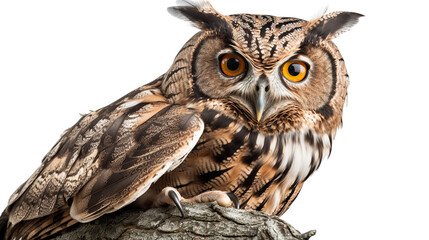Owl On Tree With Transparent Background, Generative Ai
