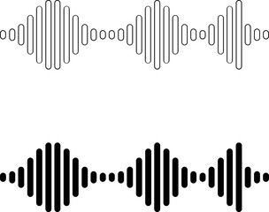 SOUND SIGNAL WAVE PROCESSING OUTLINE GLYPH