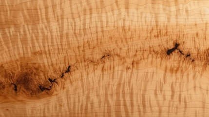 Exotic Curly Maple Texture Wooden Background - generative ai