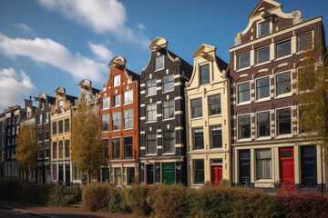 city canal houses at amsterdam Generative AI, Generativ, KI, 