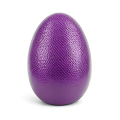 Handmade purple Easter egg isolated on a white background. Clipping path.