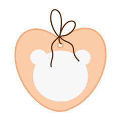 Blank gift box tags or sale shopping labels with rope. Empty organic style stickers. Flat design isolated vector. Vintage tag, blank price tag.